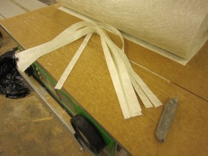 Skuren glasfiber