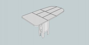Sittbrunnsbord med extraskiva från ovan